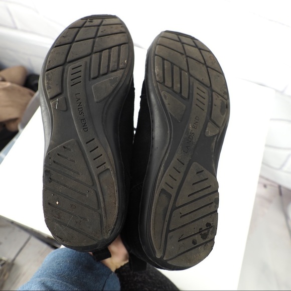 Lands End 7 black suede lace-up booties - Picture 7 of 10